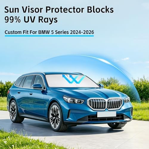 Windshield Sun Shade for BMW 5 Series 2024-2026 Sunshade - Image 2