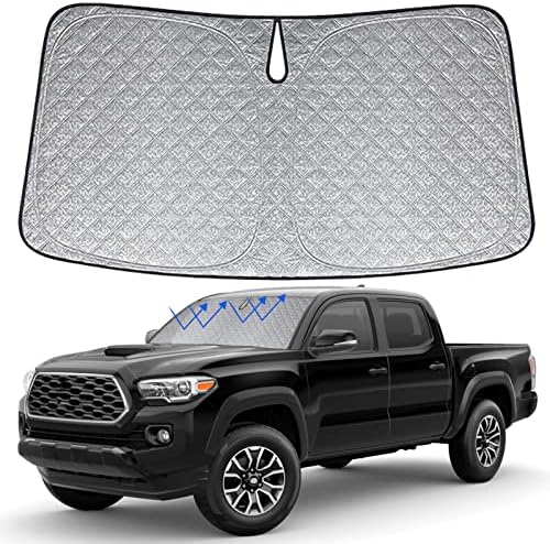 6 Layers Front Windshield Sun Shade for Toyota Tacoma 2016-2023 by Federedevo