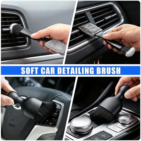 21PCS Car Detailing Kit Interior Cleaner - with Handheld Car Vacuum, Windshield Cleaning Tool, Detailing Brushes, Car Cleaning Supplies Kit for Women Men (Blue) - Image 6