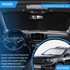 INSAUTO for Subaru Impreza Windshield Sun Shade Fit for Crosstrek Baja XV Crosstrek 2012-2025 Foldable Sunshade Car Sun Visor Cover Protector 210T Reflective Shade Blocks UV Rays Car Accessories L - Image 6
