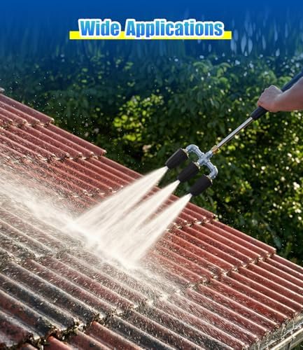 Triple Turbo Nozzle Pressure Washer, 3-in-1 Power Washer Turbo Nozzle with 1/4" Quick Connect, 360° Rotating Pressure Washer Tip - 4800 PSI, 4-6 GPM, 2.0 Orifice, Blue - Image 6