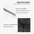 ZDLYH Car Windshield Sun Shade Umbrella,Nano Ice Crystal Cooling, UV Ray Reflector,Protect Interior & Keep Cool,Convenient Storage,Fit for Most Sedan/Business/Compact/Hatchbak car(Medium (55 * 32in) - Image 6