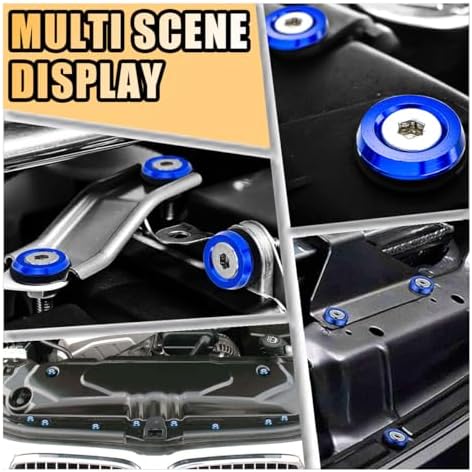 smilfuy 20PCS Aluminum Bumper Fender Washer Stainless Steel Bolts, Blue - Image 6