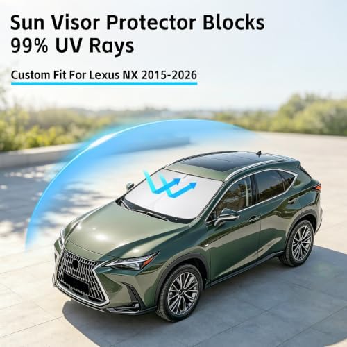 Windshield Sun Shade for Lexus NX NX300h NX300 NX200t 2015-2026 Sunshade - Image 2