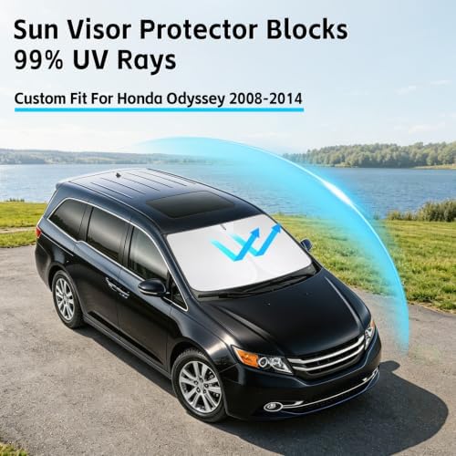 Windshield Sunshade for Honda Odyssey 2008-2014 Sun Shade - Image 2
