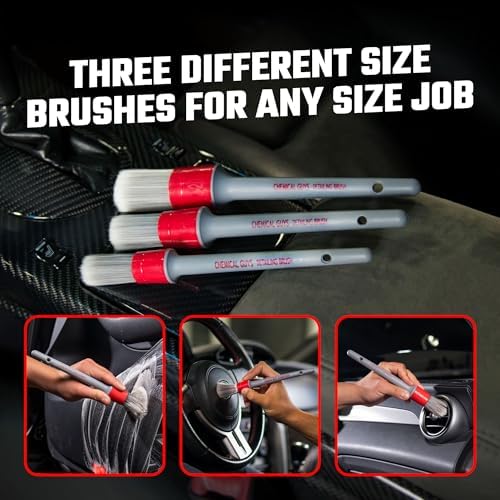 Chemical Guys, All in the Details Interior Detailing Brush Set, 3-Piece - Image 6