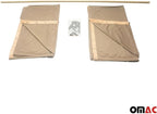 OMAC 54" x 71" Cab Divider Curtain Van Cabin Campervan Kit Beige - Image 9