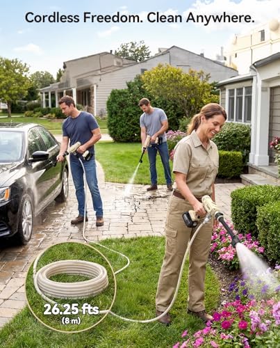 TaskStar Portable Cordless 1250PSI High Pressure Power Washer - Image 2