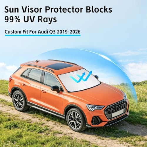 Windshield Sun Shade for Audi Q3 2019-2026 Sunshade - Image 2