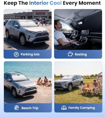 Zanch Windshield Sun Shade for Hyundai Santa Fe 2001-2026 - Image 6