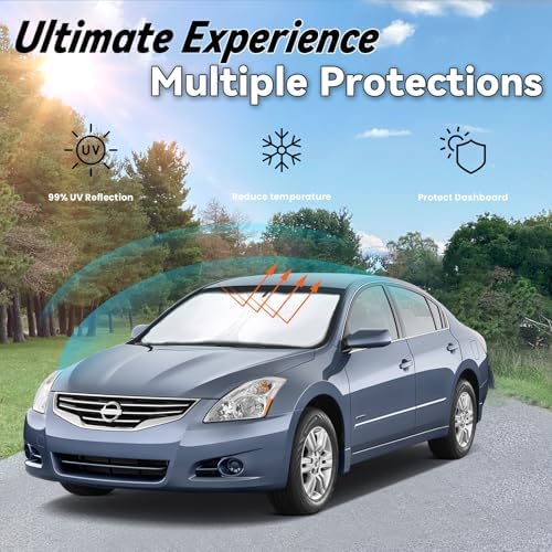 Windshield Sun Shade for Nissan Altima 2007-2018 - Image 3