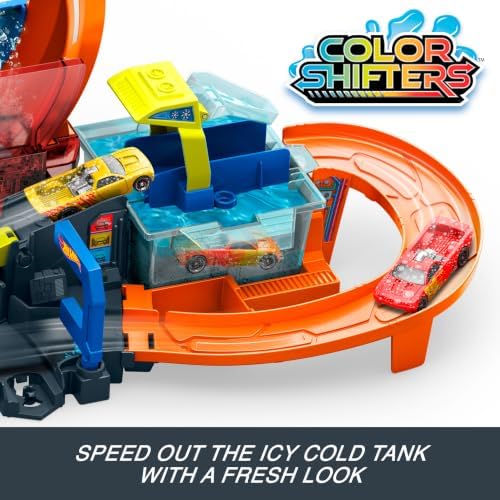 ​Hot Wheels City Mega Loop Car Wash Playset & Color Shifters Vehicle - Image 5