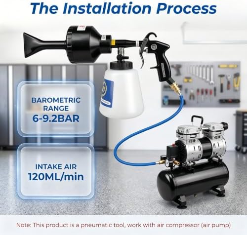 Car Wash Foam Gun,Foam Cannon Car Wash Kit,Car Cleaning Gun, Adjustable Foam Sprayer with Large Capacity Reservoir,Professional Automotive Cleaning Tool Kit for Interior & Exterior Detailing Supplies. - Image 4
