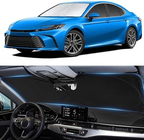 Sunshade for 2025 2026 Camry LE XLE Hybrid SE XSE Sedan Summer Interior Accessories Front Window Shield 210T Coating Cover for Windshield Sun Visor Protector 2026 Upgrade by INSAUTO