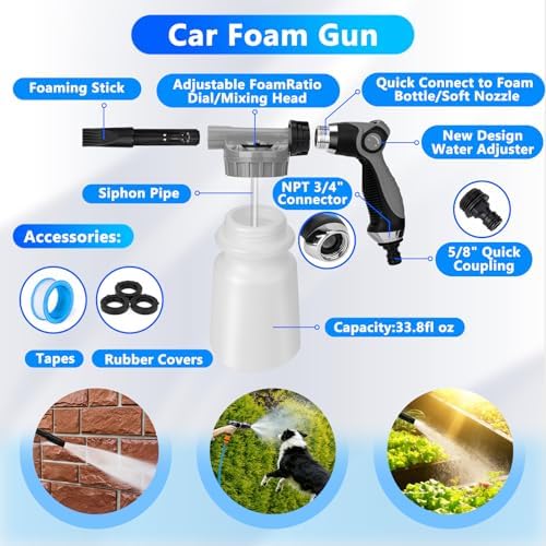 ThinkLearn Car Detailing Kit with Foam Gun, Car Wash Mop for Deep Cleaning - Image 2