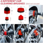 44Pcs Car Wash Cleaning Kit with Detailing Brushes Car Vacuum Drill Brush Set Collapsible Bucket Windshield Cleaning Tool Tire Brush Towels Complete Interior Exterior Detailing Set for Car - Image 3