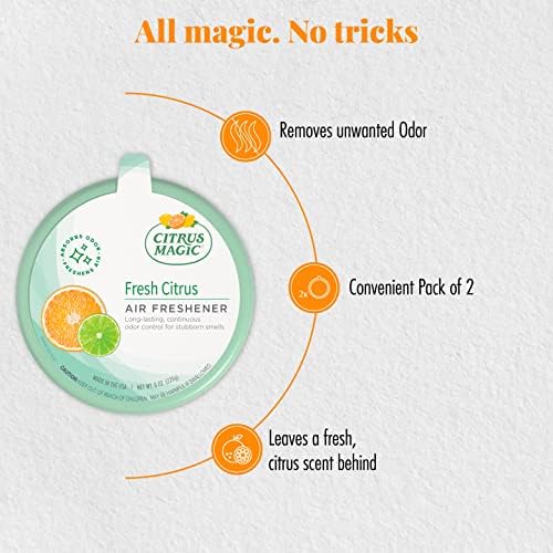 Citrus Magic Solid Air Fresheners, Fresh Citrus, 8 Ounce, Pack of 2 - Image 4