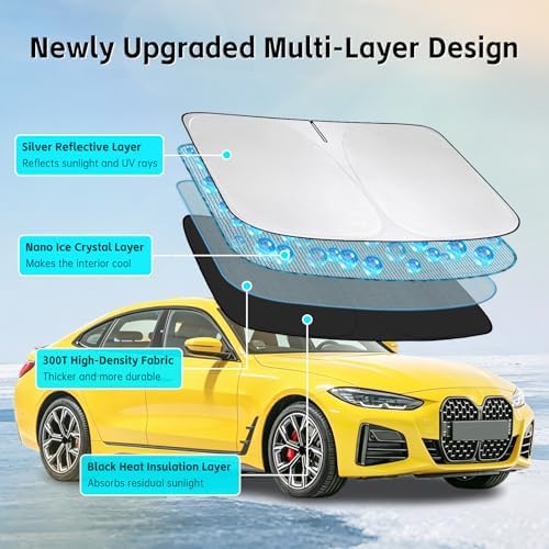 Windshield Sun Shade for BMW 4 Series 2014-2026 Sunshade - Image 3