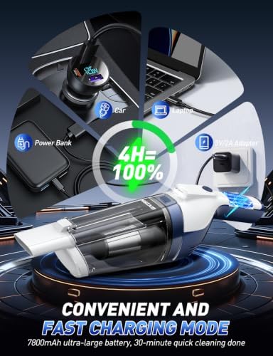 Gxzsk Handheld Vacuum Cordless, Hand Held Vacuum, Car Vacuum Portable - Image 4