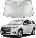 Windshield Sun Shade Custom Fit for 2018-2023 Chevrolet Traverse, Advanced Diamond-Patterned Heat Shield to Block UV Rays, Foldable Auto Window Visor, Precise Mirror Cutout by Giselia