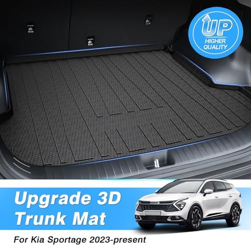 Powerty Trunk Mat Custom Fit for Kia Sportage Without Subwoofer 2023-2025(Not for PHEV), All Weather TPE Cargo Mat Liner for Sportage Rear Trunk - Image 2