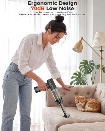 FT55 Portable Car Vacuum with Removable Battery 19kPa Suction Power - Image 5