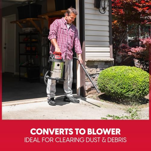 Vacmaster DVOM204S 1101 4-Gal 20V Cordless Stainless-Steel Wet/Dry Vac Red - Image 6