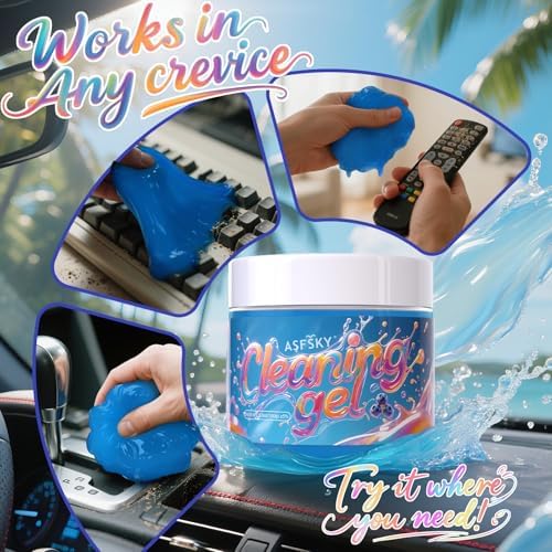 ASFSKY Car Cleaning Gel Cleaning Putty Universal Cleaning Gel Blueberry - Image 3