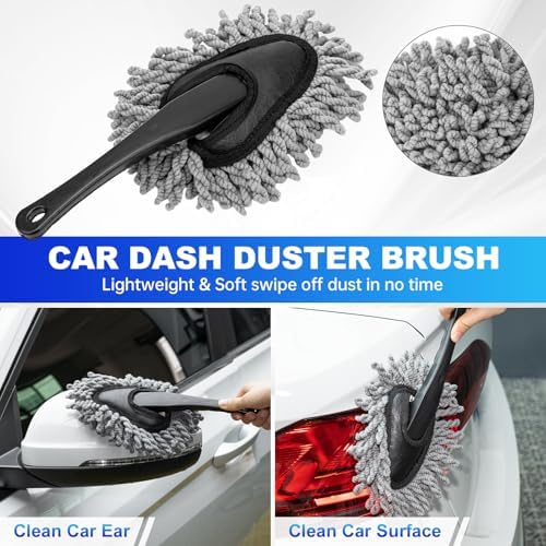 THINKWORK Windshield Cleaner Tool, Detailing Kit Interior with Brush Set - Image 6
