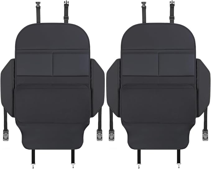 Seat Back Protector,Shields Seat Backs From Kicks and Adds Storage | kick mats back seat protector easy to install and clean, well-crafted, sturdy, durable and stylish.2 Pack - Image 7