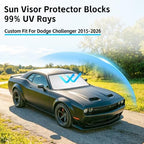 Windshield Sun Shade for Dodge Challenger 2015-2026 Sunshade - Image 2