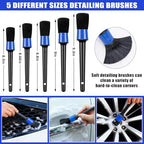Car Wash Detailing Kit Cleaning Kits with Foam Gun Sprayer, Car Wash Brush and Large Wash Mitt Duster for Car Interior and Exterior Cleaning (Blue) - Image 4