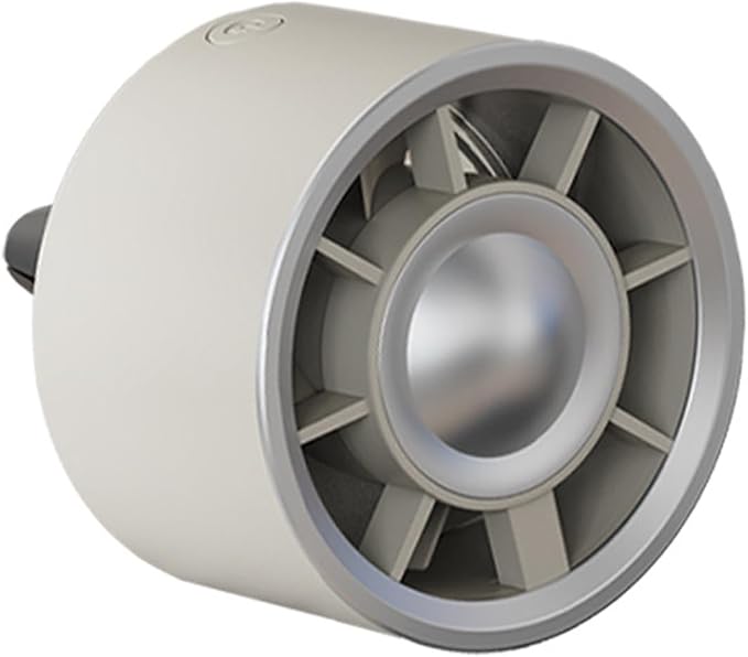 Car Vent Fans, Portable USB Mini Automatic Fan with Cool Lighting, Three-speed Blower with Adjustable Clip, Universal for Most Cars, Trucks, SUVs (White) by Unknown