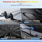 for Windshield Sunshade Umbrella for 2018-2026 Honda Odyssey, Custom Fit Windshield Sun Protector Cover, 6-Layer Heat-Resistant Fabric, Ultra-Strong Fiberglass Frame (for 2018-2026 Honda Odyssey) - Image 4