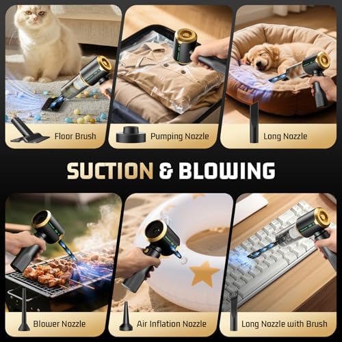 Cordless Car Vacuum 7-in-1: Clean Car & Home - Black - Image 5