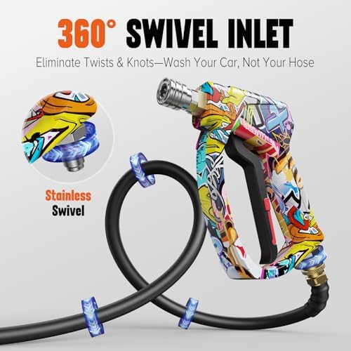 Short Pressure Washer Gun with Swivel, Power Washer Gun - Image 2