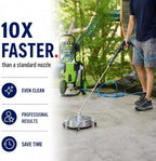 14 Inch Pressure Washer Surface Cleaner – Stainless Steel, 2000–4000 PSI Power Washer Attachment with Wheels, Extension Wands & Quick Connect – Driveway, Patio, Sidewalk, Deck Cleaning Tool - Image 3