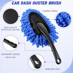 16 Pcs Windshield Cleaner Tool, Car Cleaning Kit with Various Detailing Brushes Set Spray Bottle Cleaner Towel Cleaning Gel Accessories Car Interior Detailing Kit for Windows Vents(Blue) - Image 4