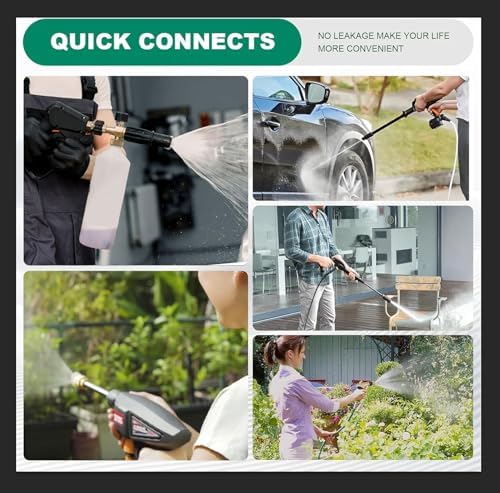 Jewheg 2026 Upgraded Version，Pressure Washer Quick Connect Kit, Stainless Steel Pressure Washer Adapter Set, M22 Swivel 14mm to 3/8 Inch Quick Disconnect，3/4 Inch Hose Fittings - Image 7