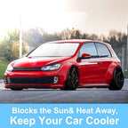 TINGLU Sun Shade for Volkswagen VW Golf/Rabbit/GTI/R32 MK6 5K 2009-2014 Accessories Windshield Sun Shade Window Shade UV Rays Protection Sun Visor Cover with Steering Wheel Sunshade Storage Bag - Image 5