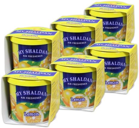 Pack of 6 My Shaldan Japanese Car Cup-Holder Natural Air Freshener Cans (Lemon Scented) by AutoDynasty