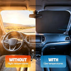 Wuyaoyao 2PCS Car Windshield Sun Shade, 28"×31" Car Front Window Sun Shade Blocker for Heat and UV Rays Protection, Foldable Automotive Windshield Sunshade, Universal for Vehicles Sedans SUVs - Image 6