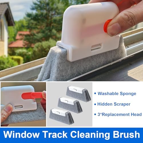 XANGNIER Window Track Cleaning Tools,Window Sill Cleaner Tool Kit,10 Pcs - Image 3