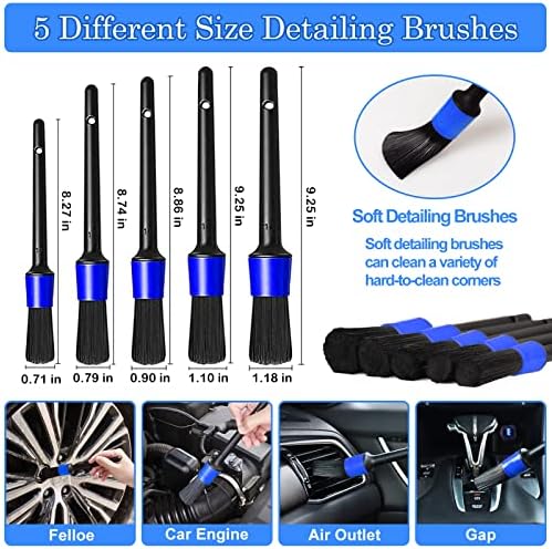 TTRCB 27Pcs Car Detailing Kit, Car Cleaning Kit, Car Detailing Brush Set, Drill Brush Set, Car Detailing Brushes, Car Wash Kit, Car Accessories, Car Cleaning Supplies for Interior, Exterior, Wheels - Image 3