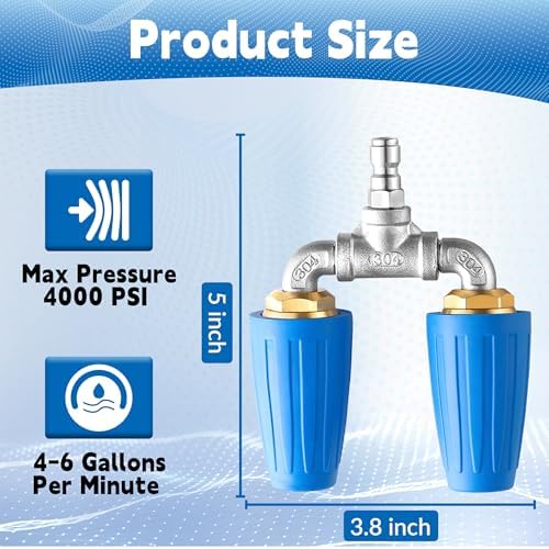 Dual Turbo Nozzle Pressure Washer, 4000 PSI, 1/4" Quick Connect - Image 4