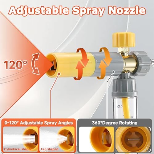 M MINGLE Pressure Washer Gun with Mini Undiluted Foam Cannon, 1/4" QC - Image 5