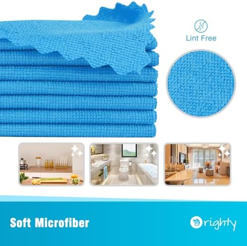 Orighty Microfiber Cleaning Cloth Bulk, 150 Pack Shop Towels 12x12 in, Blue - Image 2