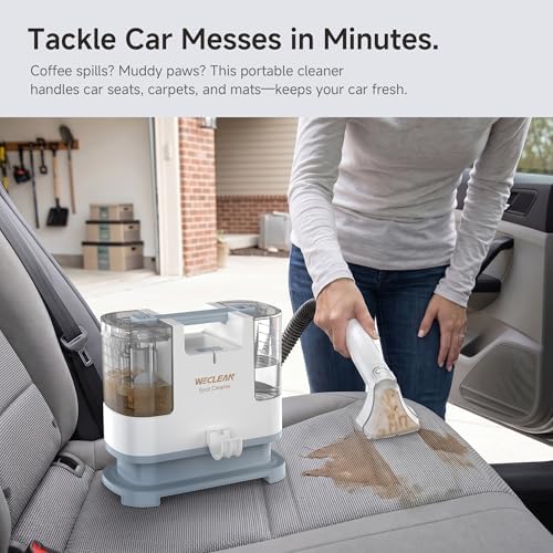 WECLEAN C1 Portable Extractor for Couch and Carpet Cleaner Upholstery Cleaner with Deep Cleaning Solution - Image 4