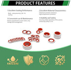 160PCS A/C Compressor Port Bonded Seal Gasket Kit, A/C Seal Washers - Image 3