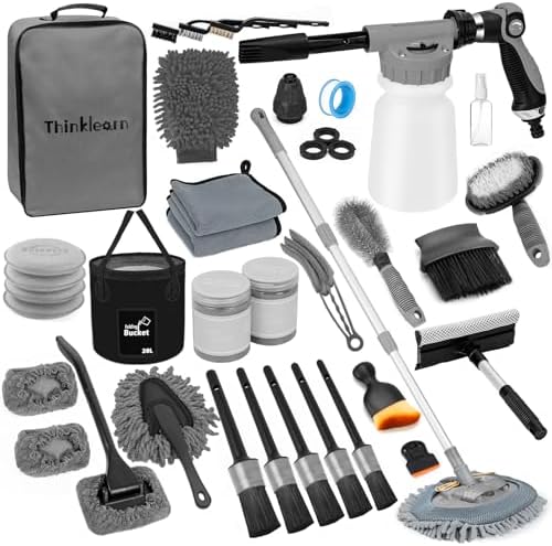 ThinkLearn Car Detailing Kit with Foam Gun, Car Wash Mop for Deep Cleaning by THINKLEARN